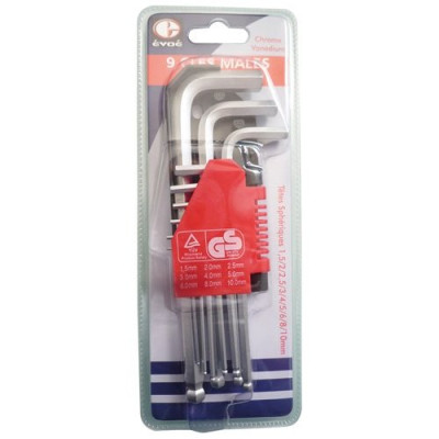 CLES MALES TETES SPHERIQUES X9 SC