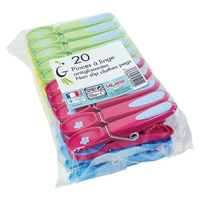 20 PINCES A LINGE ANTIGLISSANTES EXTRA (Vendu par 1)