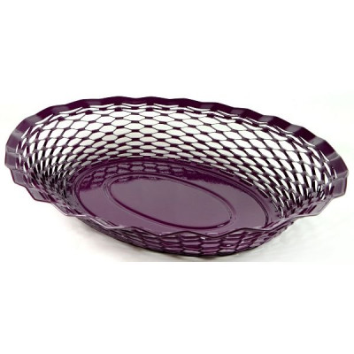 CORBEILLE PAIN VINTAGE OVALE PRUNE