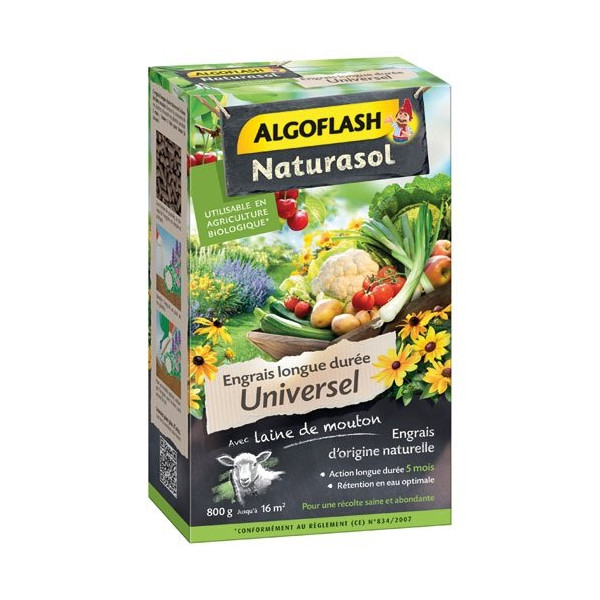 ALGOFLASH NATURASOL - Engrais universel longue durée 800g