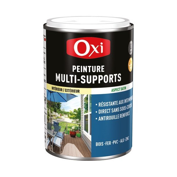 OXI - Peinture top 3 bois fer pvc 250ml gris clair