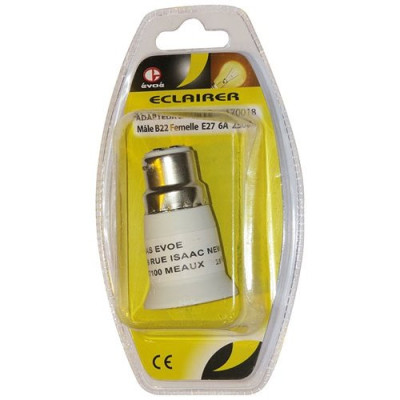 ADAPTATEUR DOUILLE B22/E27