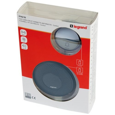 CARILLON SONNETTE SANS FIL 15MEL.NOIR