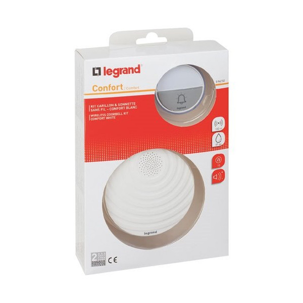 LEGRAND - Kit carillon radio sans fil Confort à piles - blanc