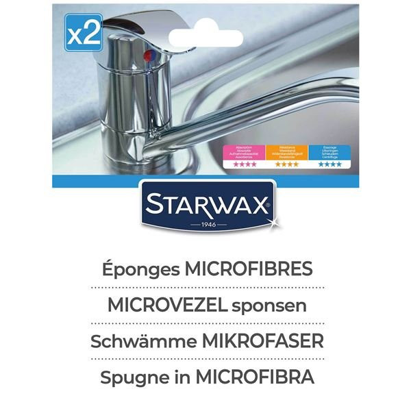 STARWAX - Eponges microfibre x2