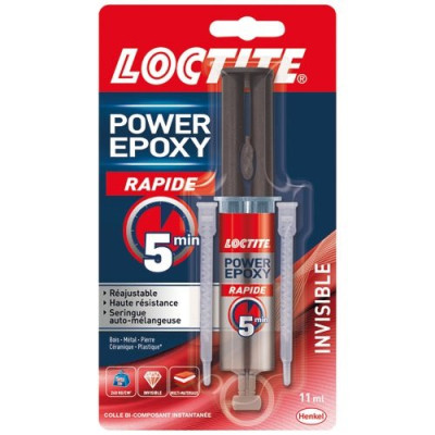 LOCTITE COLLE EPOXY RAPIDE INVIS.11ML (Vendu par 1)