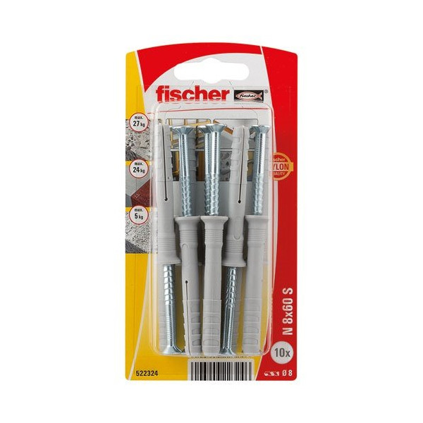 FISCHER - CHEVILLE CLOU  N 8X60 S/12 K NV