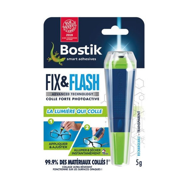 BOSTIK - Colle Fix & Flash gel - transparent - 5 g