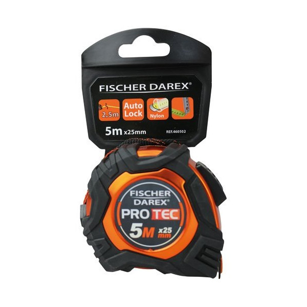 PROTEC - Mesure pro 5m autobloquante ruban large 25mm