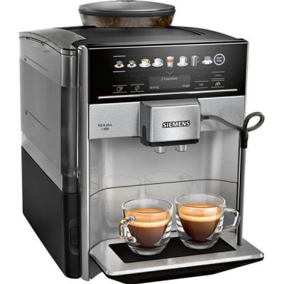 ROBOT CAFE SIEMENS - 1500 watts, 19 bars, 11 programmes, bac à grains 300g + réservoir café moulu, fonction