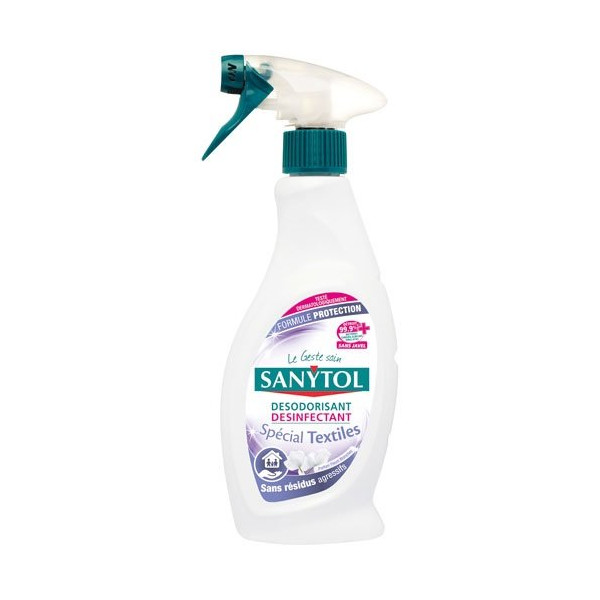 SANYTOL - Desodorisant désinfectant textile protection 500ml sanytol