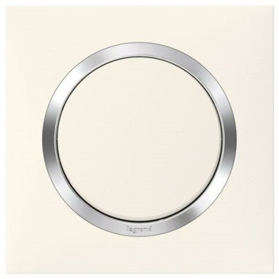 PLAQUE 1P BLANC CHROME DOOXIE