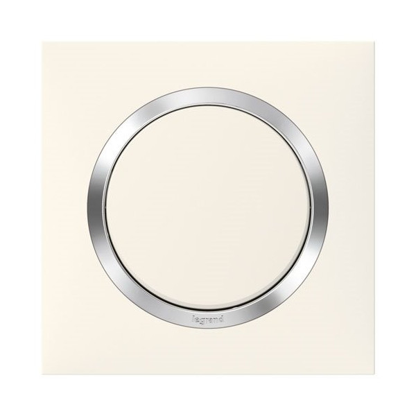 LEGRAND - Plaque 1P blanc chrome Dooxie