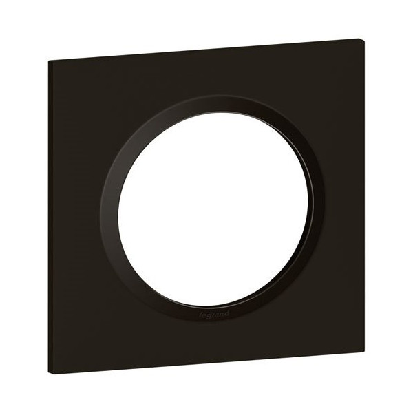 LEGRAND - Plaque 1P noir velour Dooxie