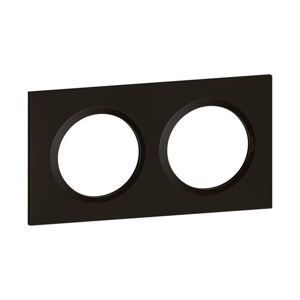 LEGRAND - Plaque 2P noir velour Dooxie