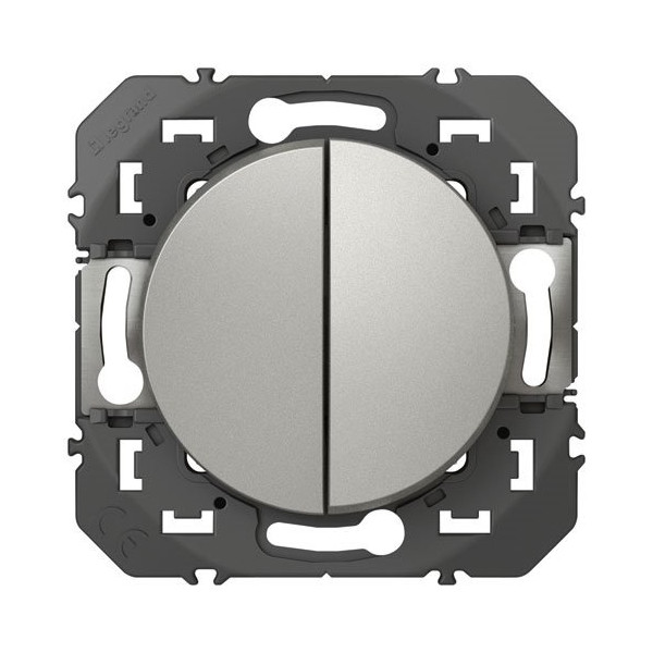 LEGRAND - Double va-et-vient 10a aluminium Dooxie