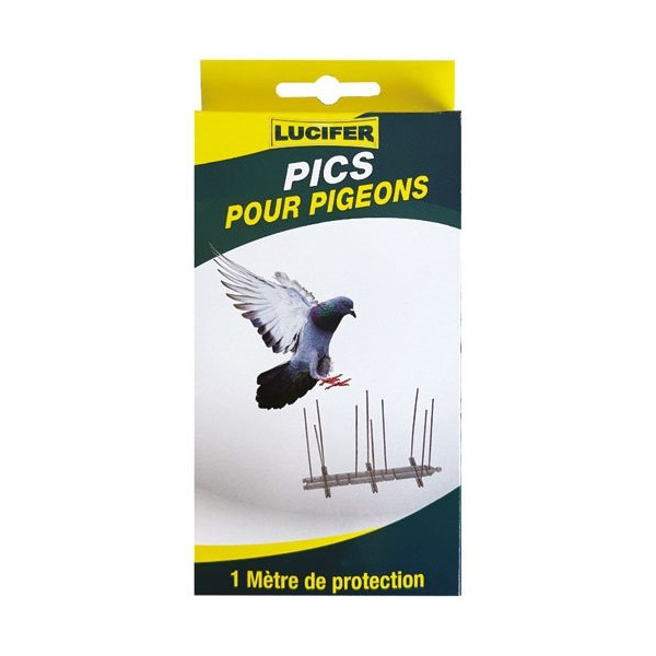 LUCIFER - Pic métallique anti oiseaux boite de 1m