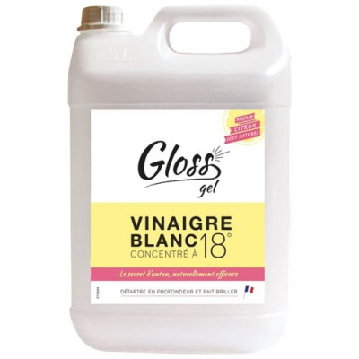 GLOSS VINAIGRE BLANC 18° 5L (Vendu par 1)