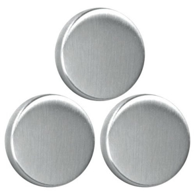 MAGNETS RONDS INOX 3.5CM LOT DE 3