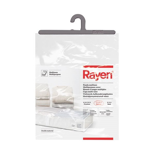 RAYEN - Housse multi usage beige 103x16x45 + antimite