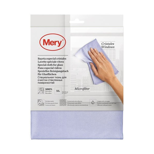 MERY - Lavette chiffon vitre microfibre 0951