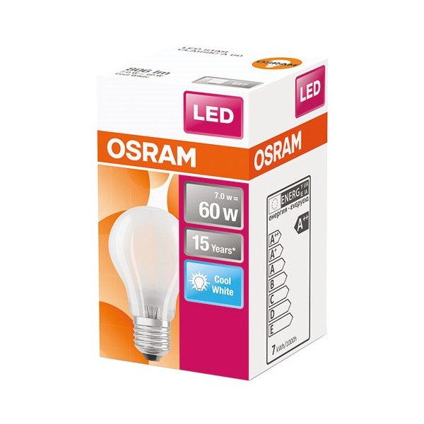 OSRAM - Ampoule led standard verre depoli 7W60 E27 froid