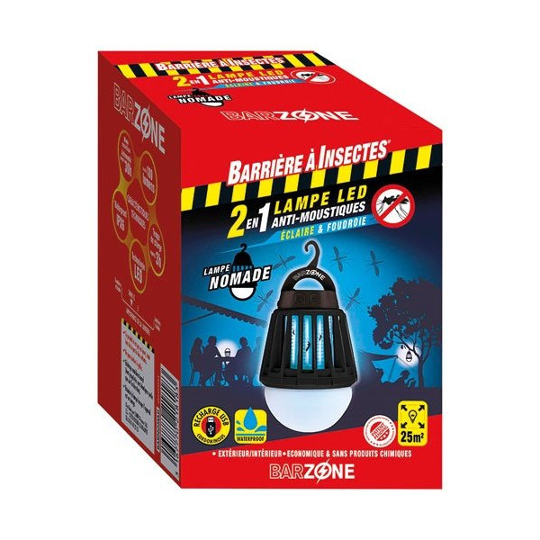 BARRIERE A INSECTES - Lampe anti moustiques nomade led