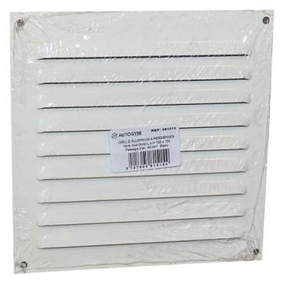 GRILLE ALU 150X150 BLANC PER.A.MOU. (Vendu par 1)