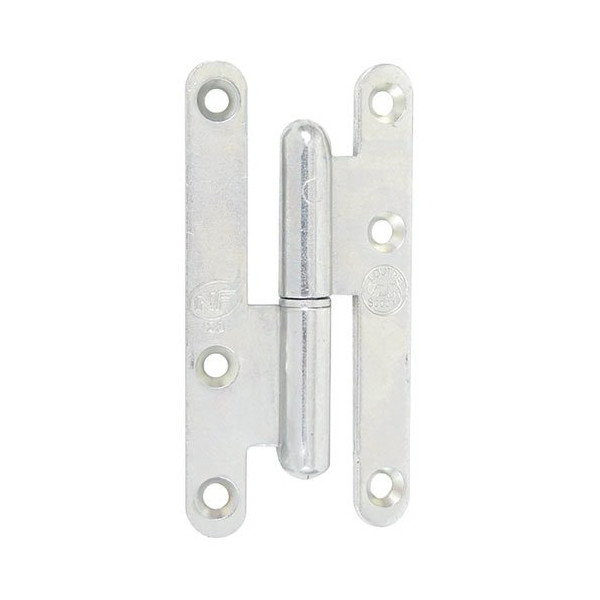 AFBAT - Paumelle Paris bt rond 80x40 gauche zingué blanc nf