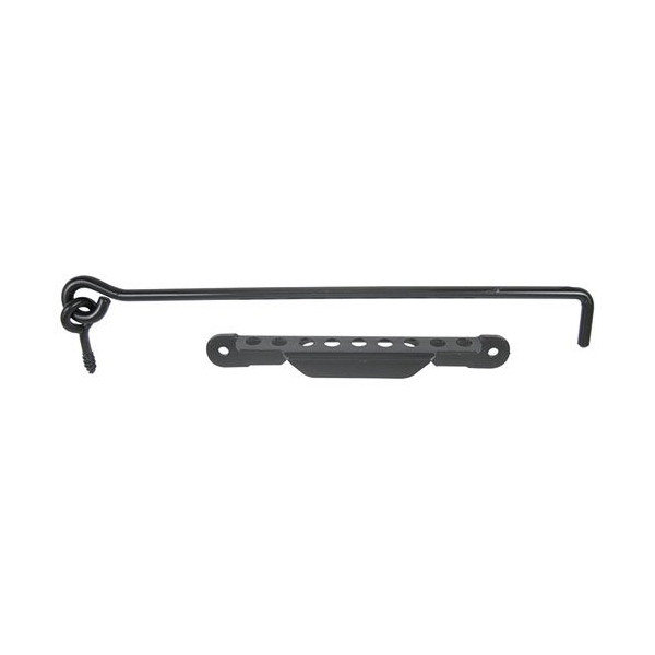 AFBAT - Crochet contrevent 8l400mm cremaillère noir