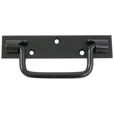 POIGNEE PLATINE BOUTS CARRES L160MM NR (Vendu par 1)