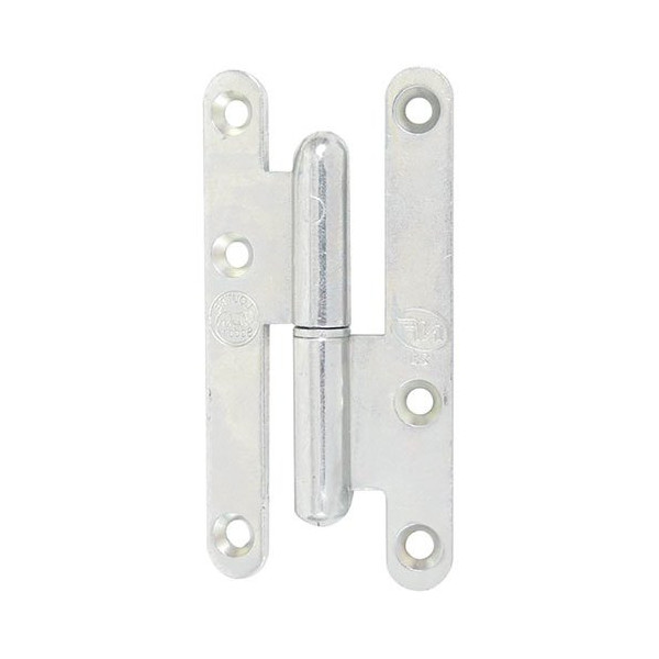 AFBAT - Paumelle paris bt rond 140x55 droite zingué blanc nf