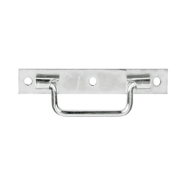 AFBAT - Poignée platine bouts carrés l140mm zingué blanc