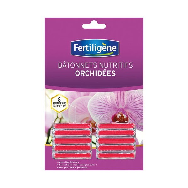 FERTILIGENE - Bâtonnets nutritifs orchidées x10