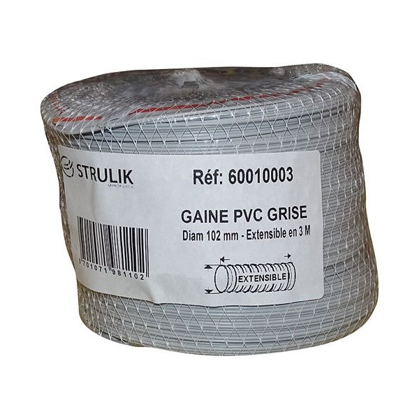 STRULIK - Gaine souple pvc filet d.100mm 3ml