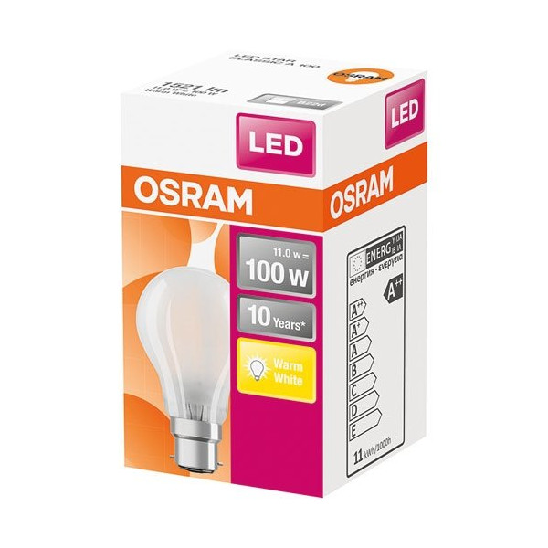 OSRAM - Led standard 11W B22 1521 lumens blanc chaud
