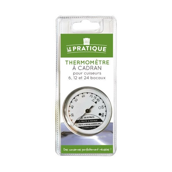 LE PRATIQUE - Thermomètre à cadran pour cuiseurs 5 11 et 24 bocaux