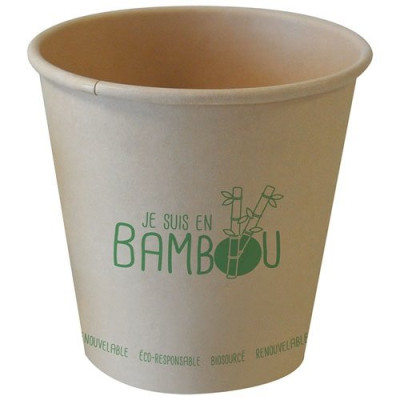 GOBELETS BAMBOU 25CL X50 (Vendu par 1)