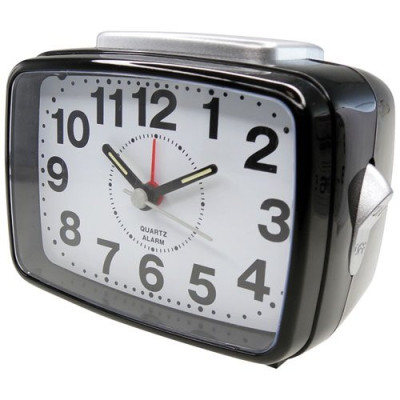 REVEIL A QUARTZ SILENCIEUX NOIR