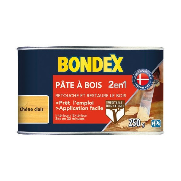 BONDEX - Pâte à bois chêne clair 250gr