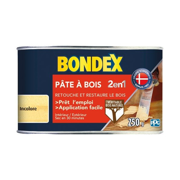 BONDEX - Pâte à bois naturel 250gr