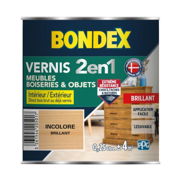 BONDEX - vernis incolore brillant 250ml