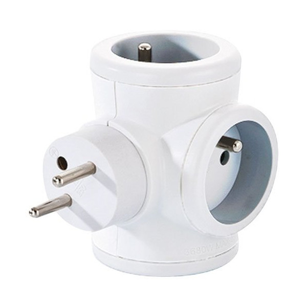 WATT&CO - Triplite 3x16a rotative blanc