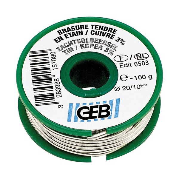 GEB - Bobine étain cuivre 3% bobine 100g