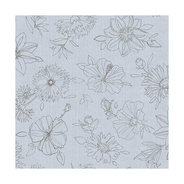 D-C-TABLE - Nappe ronde manhattan palmas gris 150cm