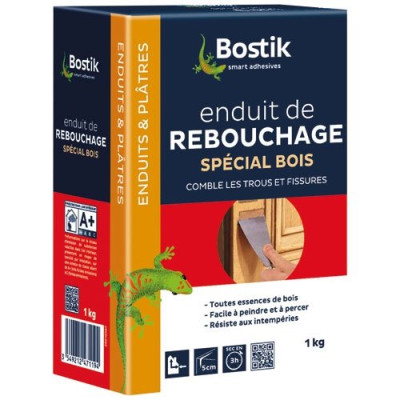 Enduit de rebouchage bois poudre 1kg