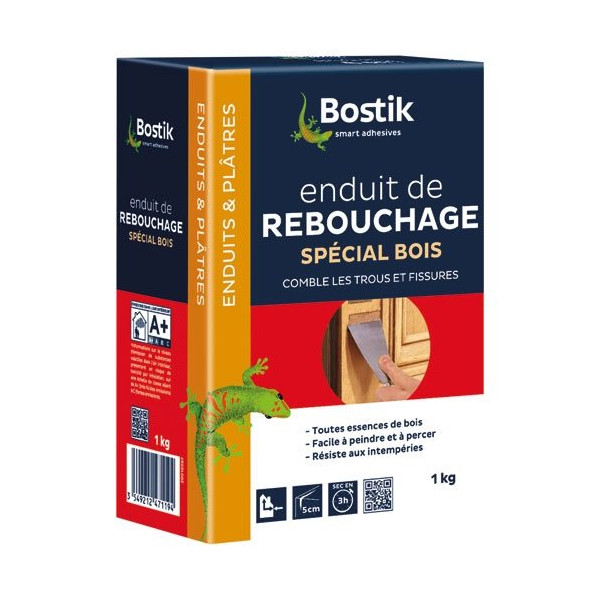 BOSTIK - Enduit rebouchage bois poudre 1kg