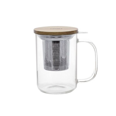 MUG INFUSEUR VERRE SIMPLE PAROI 450 ML