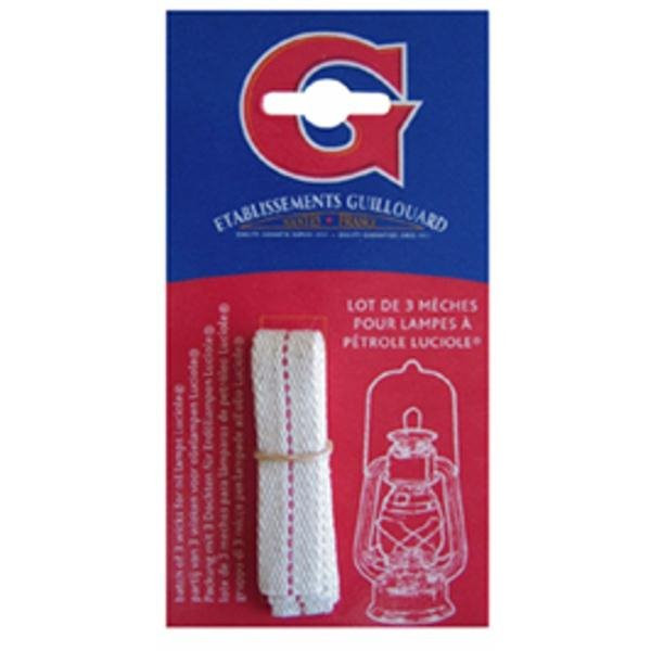 GUILLOUARD - Lot de 3 mèches pour lampe tempête Luciole