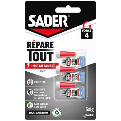 Sader Fix & Glue Gel 1x3gr Mini Tubes